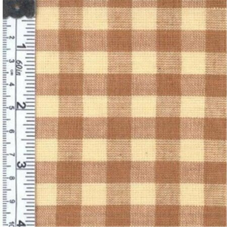 TEXTILE CREATIONS Rustic Woven Fabric, 0.37 Check Light Brown, 15 yd. TE583801